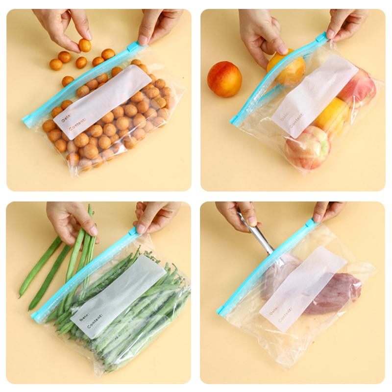 20Pcs Wrap Plastic Packaging Bags Food Storage Bag Reusable Freezer Sandwich Sealing Bag Kitchen Refrigerator Food Preservation