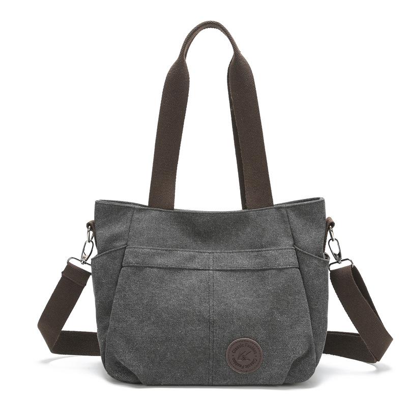 Large Capacity Canvas Bag Simple Shoulder Bag Women's Student Shoulder Bag Women's Simple Cloth Bag