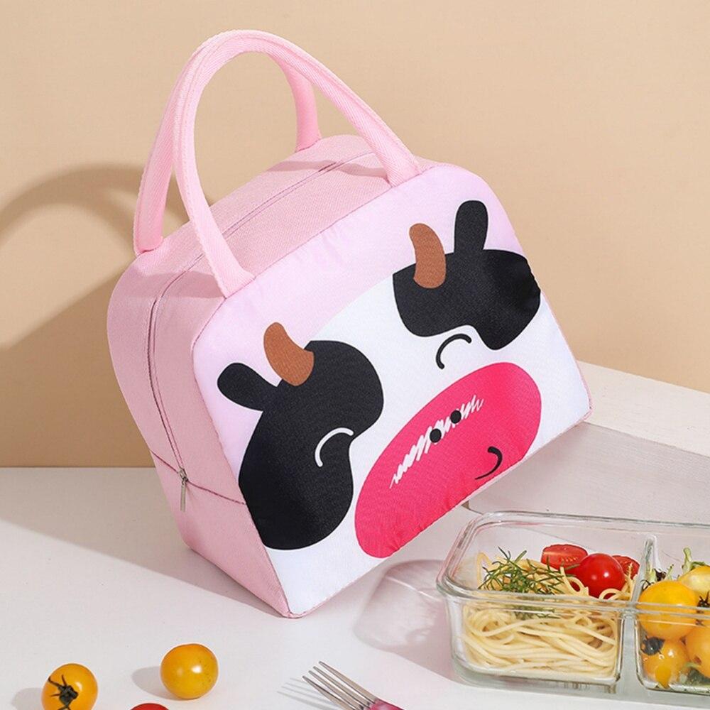 Lunch Box Portable Insulated Lunch Bag Cute Animal Pattern Thermal Food Picnic Aluminum Foil Lunch Bags For Women Kids