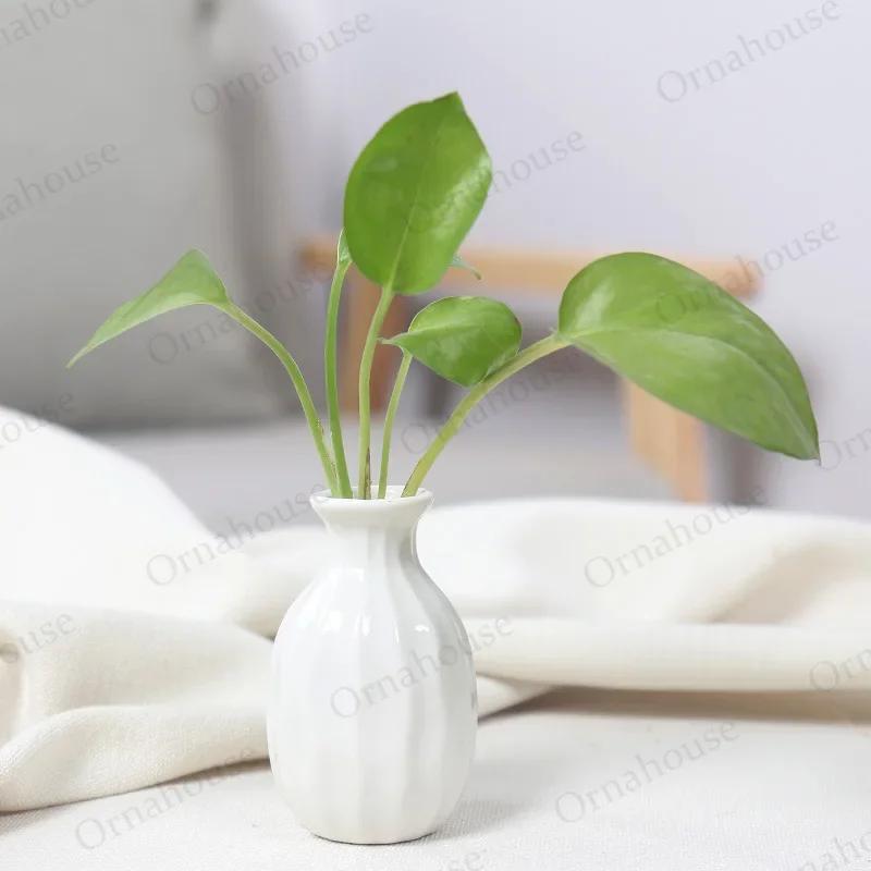 1PC Nordic Style Mini Modern Flower Vase Home Decoration Living Room Ceramic Home Decoration Floreros Vintage Flower Pot Vases