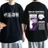 Anime Jujutsu Kaisen T-shirt Funny Gojo Satoru Graphic Print T Shirts Unisex's Harajuku Short Sleeve Cotton Oversized T-shirts Tops