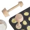 Diy Wooden Tart Pastry Tamper Mini Pan Mold Double Sides Durable Egg Tart Maker Mould Pastry Pusher Baking Eggtart Mold