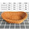 Oval Kitchen Storage Basket Imitate Rattan Organization Box Gift Bread Tray