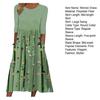 Women's Summer Flowy Midi Dress Boho Floral Pleated Dress with Pockets Casual Half Sleeve Crew Neck Swing Dress