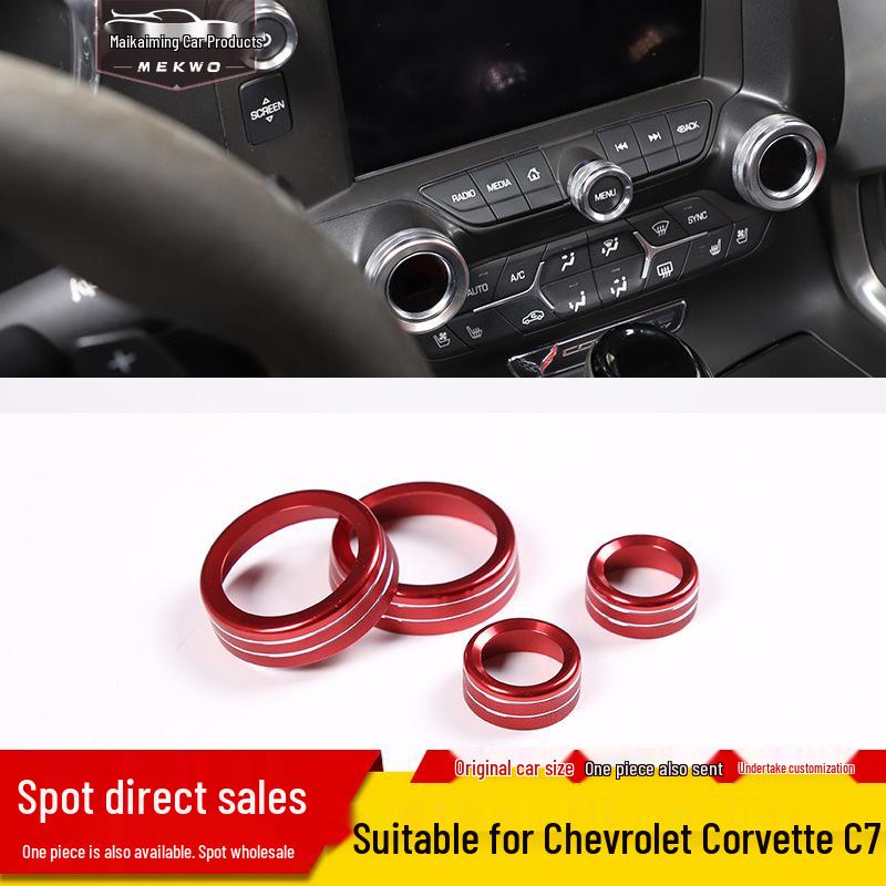 14-19 Chevy C7 Corvette AC Volume Knob Ring Mod