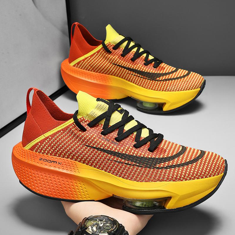 Marathon Air Cushion Men Sports Running Shoes Breathable Lightweight Women's Comfortable Athletic Nonskid Carbon Plate Sneakers