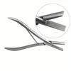 1 PC 7 Inch Flat Teeth Silver Stainless Steel Clamp Hair Extension Plier with Smooth Grooves Keratin Hair Extensions Tools