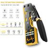 RJ45 Wire Crimping Tool All In One Pass Through Wire Crimper High Carbon Steel Pliers for Cat6 Cat5 Cat5e RJ45 Ethernet Cable