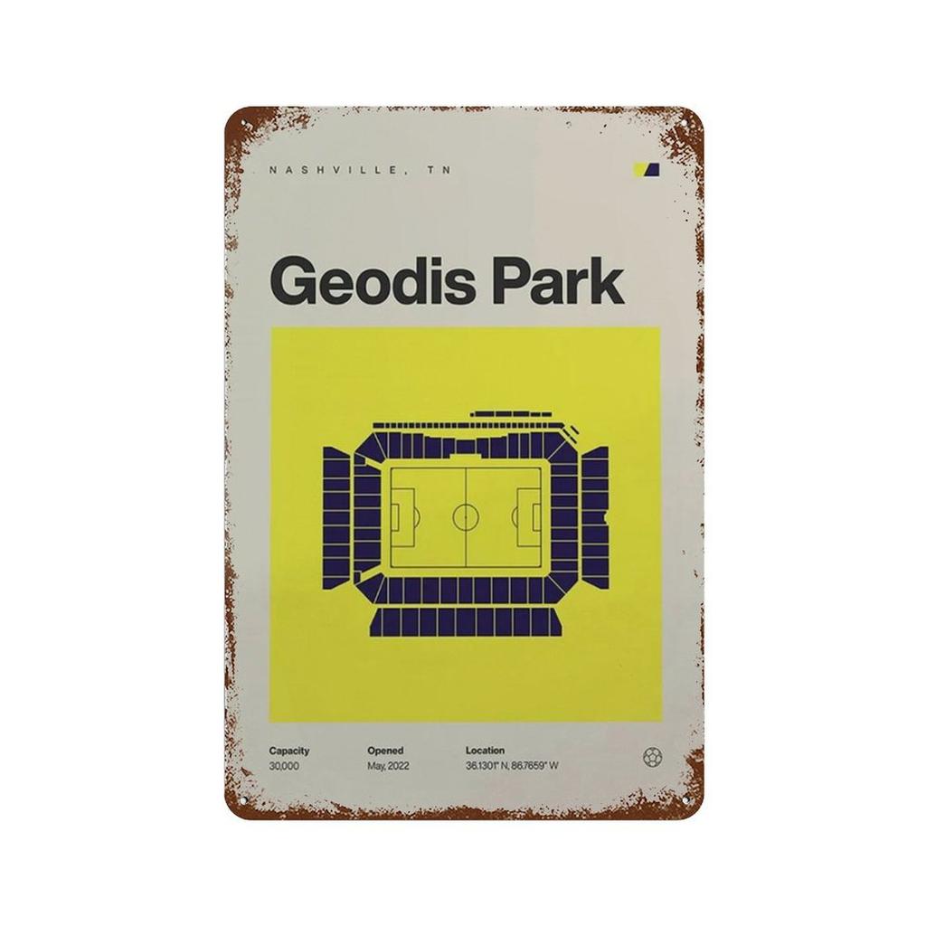 Vintage Metal Posters Signs Modern Famous Football Stadium Nordic Style Wall Art Poster for Living Bar