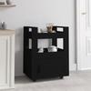 816825 vidaXL Kitchen Trolley Black 60x45x80 Cm Engineered Wood