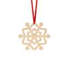 Christmas Snowflake Wood Chip Decoration 2D Wooden Pendant