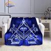 Fashion Northern Europe Freemasonry Blanket Masonic Portable Sofa Freemason Flannel Warm Four Seasons Camping Blanket