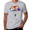 Astronaut Balloons T-Shirt Summer Top Blacks New Edition Men Clothing