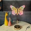 Metal Acrylic Butterfly Desk Lamp Nordic Bedroom Girl Room LED Rechargeable Bedside Atmosphere Small Night Light