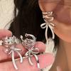New Elegant Aesthetics Bow Knot Clip Earring Women Non-Piercing Ear Clips Ballet Ribbon Style Ear Cuff Fashion Earrings Jewelry
