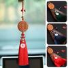 New Car Pendant Peach Wood Safety In And Out Ornament Double-sided Carving Tassel Decorations Men's Car Interior Accessories