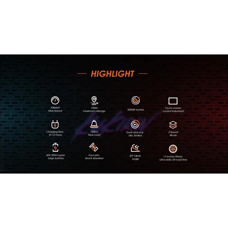 EU Stock KuKirin G4 Electric Scooter 2000W Motor 60V 20Ah Battery 75km Top Range 70km/h Max Speed 11" Off-Road Vacuum Tires