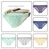 Men Soft Breathable Full Transparent Seamless Briefs Mesh Underwear Ice Silk Low Waist