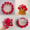 Handmade Crochet Rose Coaster Flower Bouquet Knitted Coasters Floral Cup Mat Bouquet Gift Coffee Table Decor