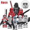 8pcs Star Wars Darth Vader Order Sith Guard Minifigure Assembled Mini Building Block Action Figures Toy Kids Gift
