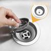Kitchen Sink Drain Strainer Press Stopper Anti-clogging Quick Drainage Universal Stainless Steel Sink Drain Filter Catcher Basket Cover