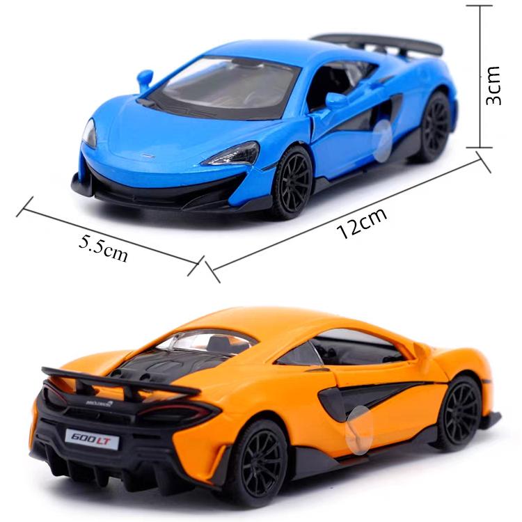 McLaren 600LT Supercar 5 Inch Metal Car Simulation Diecast & Toy Vehicles RMZ City 1:36 Alloy Model Pull Back Action