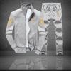 Men's Trendy Autumn/Winter Two-Piece Cardigan Sweatshirt & Casual Sports Pants Set