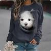 Kawaii Cat Women's Pullovers 3D Print Casual Long Sleeve Tees Oversized Harajuku Thin Hoodies Clothing Daily Tops