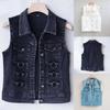 Women Denim Waistcoat Plus Size Fashion Denim Vest Female Spring Autumn Sleeveless Wild Tops Short Jacket