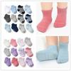6 Pairs/lot Cotton Children's Anti-slip Boat Socks Boys Girl Low Cut Floor Kid Sock With Rubber Grips