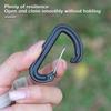 10Pcs Climbing Carabiner Heavy Duty Lightweight Portable Outdoor Hiking Camping Backpacking D-shaped Ring Buckle Snap Hook Clip