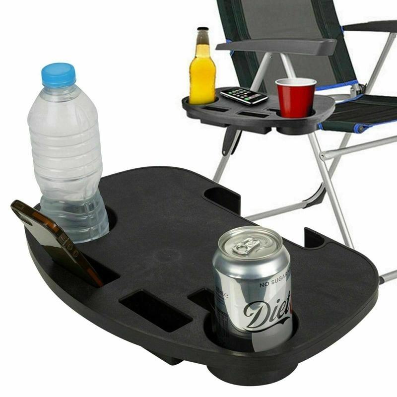 Lounge Chair Drink Holder Fishing Camping Beach Recliner Tray Drink Tray Portable Outdoor Chair Accessories