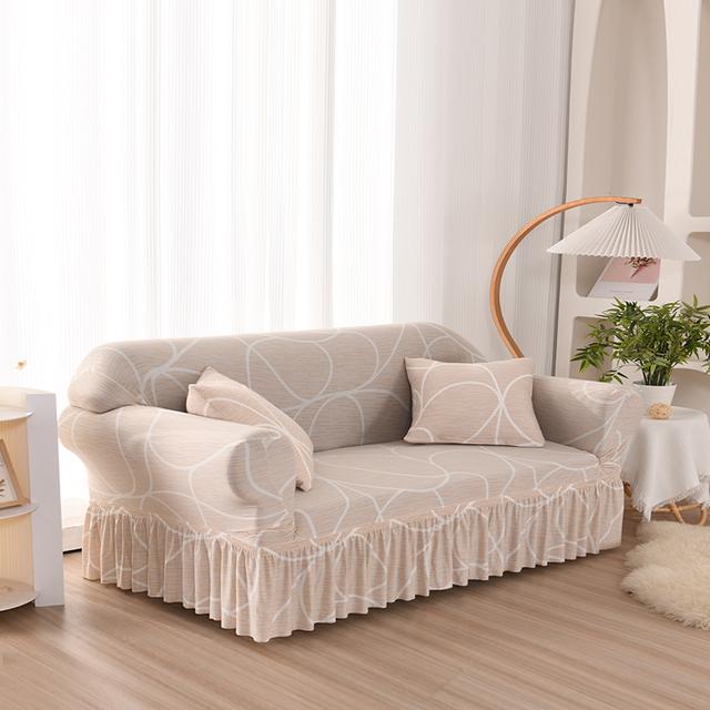 Geometric Sofa Cover Stretch Spandex Sofa Skirt Covers Non Slip Washable Armchair Couch Slipcover For Living Room