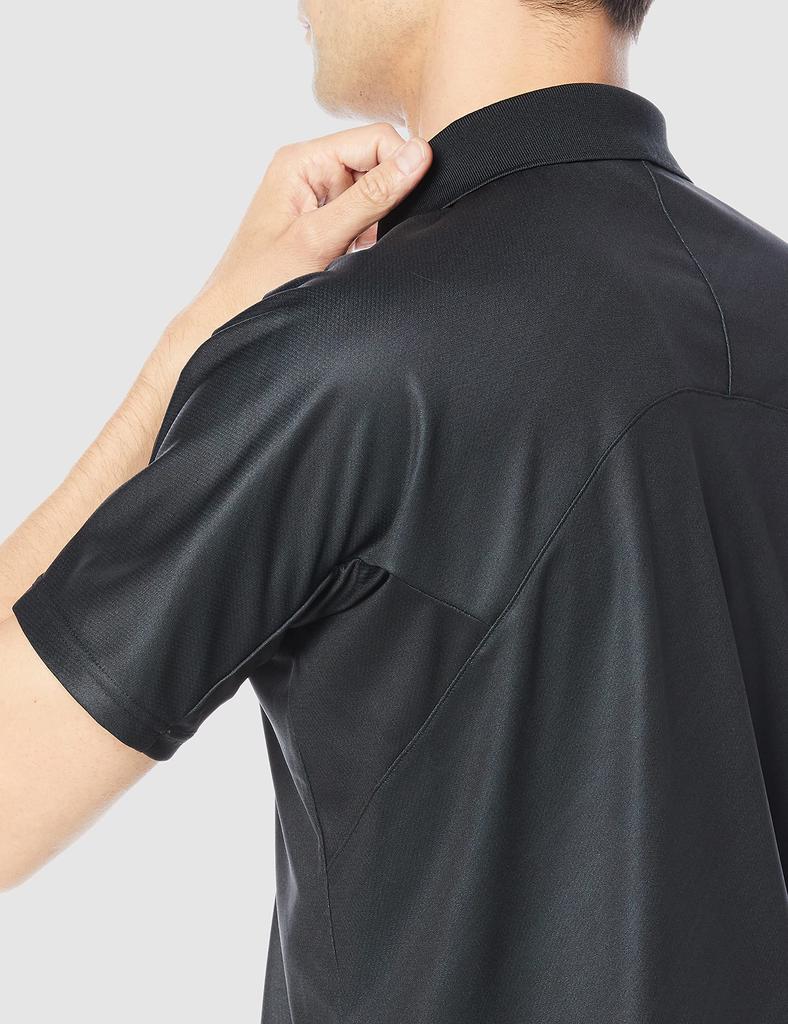 Mizuno Tennis Collared Game Short Black X Size Size S Wear, Shirt, Sleeve, Moisture-Wicking, Quick-Drying, White, 62JA1503,