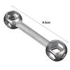 Zinc Alloy Hexagonal Bone Wrench 10-Hole Socket Wrench Durable Bicycle Wrench