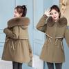 Wear One Dress and Three Women's Medium and Long Removable Slim-fitting and Thin Cotton Clothes, Winter Fashion Warm Jacket