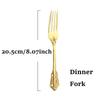 Gold Dinnerware Vintage Tableware 18/10 Silverware Stainless Steel Flatware Dinner Knife Fork Spoon Wedding Xmas Western Cutlery