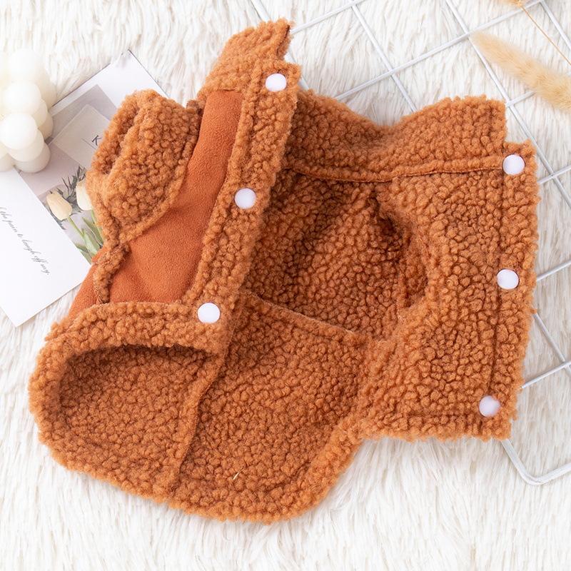 Plush Pet Winter Vest for Small Dogs and Cats - Fits Teddy, Bichon, Pomeranian, Poodle