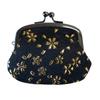 Gold Brocade Clasp Coin Accessory Made In Inches Blossom Black and Japanese-style Nishijin-ori Purse, Wallet, Purse, Case, Pouch, Japan, 2.5 (Cherry
