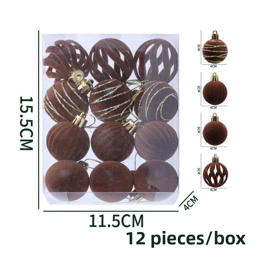 12pcs Creative Christmas Ball Pendant 6cm Xmas Tree Ornament New Bubble Balls Merry Christmas