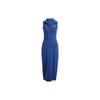 Originals Striped High Waist Polo Long Comfort Sleeveless Dress Women Dress Blue IR6126