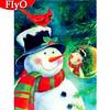 3D Full Square Round Drill Diamond Painting Christmas Snowman Bird Handicraft Diamond Embroidery Landscape Home Decor