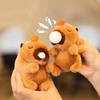 Soft Stuffed Keychain Toys Squeaky Capybara Pendant  for Backpack Handbag Birthday Gift