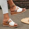 Fashion New Open Toe Women's Wedge Sandals White Summer Fashion Breathable Comfortable Sandals Woman Buckle Female Footwear Woman Shoe