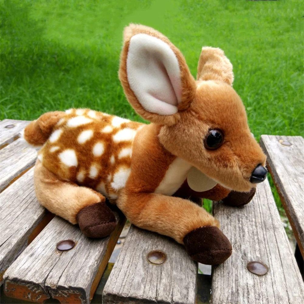 Forest Animal Stuffed Deer Dolls Soft Dolls Simulation Deer Toy Sika Deer Plush  Children Baby