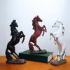 Standing Simulated Horse Figurine Vintage Miniature Pony Statue Resin Animal Sculpture Home Office Desktop Decoration Ornament
