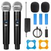 Professional Wireless Dual Handheld Dynamic Microphone Karaoke  with Rechargeable Receiver for Stage Performance Entertainment
