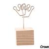 1 PC Creative Wedding Decor Desktop Ornaments Photo Clip Square Wooden Memo Holder Picture Frame