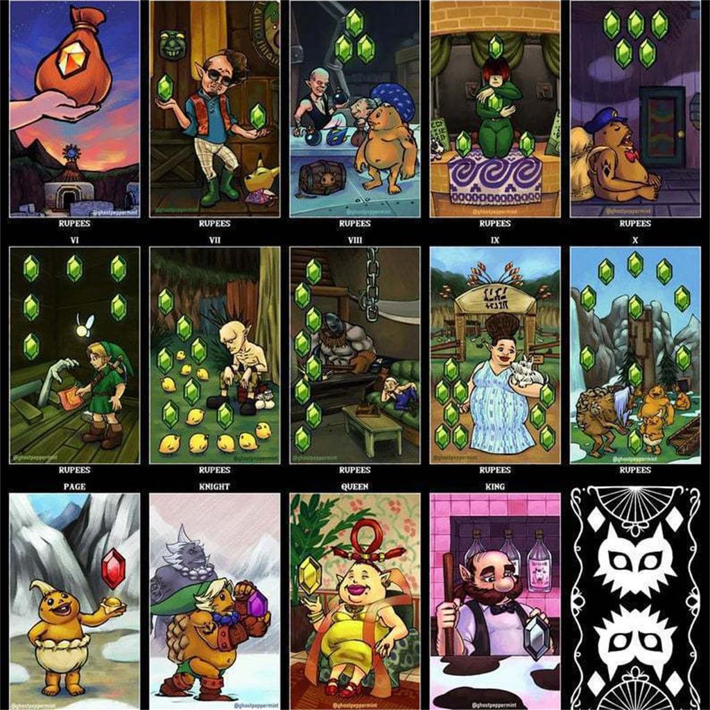 Carnival Of Time The : Majora's Mask. Classic Cards With Meanings On Them, Pocket Edition Cards For Beginners Divination
