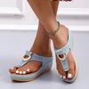 Summer Sandals Women 2025 Big Size Platform Wedges Sandals Slippers Non-Slip Open Toe Flip Flops Ladies Comfortable Beach Shoes